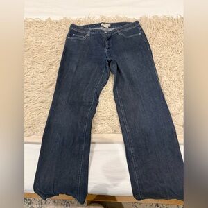 Michael Kors Navy Denim Wide Leg Jeans